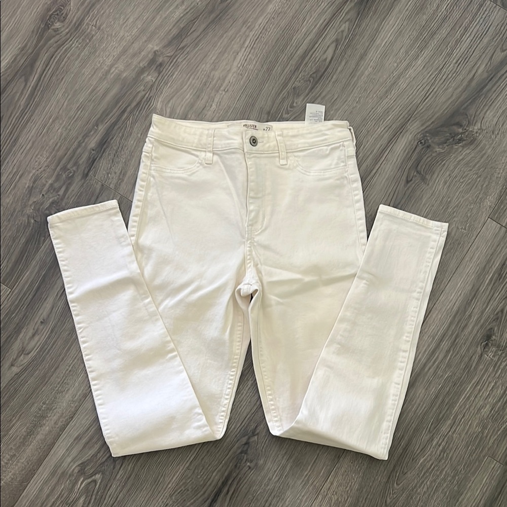 Hollister White Skinny Jeans Sleek Fit